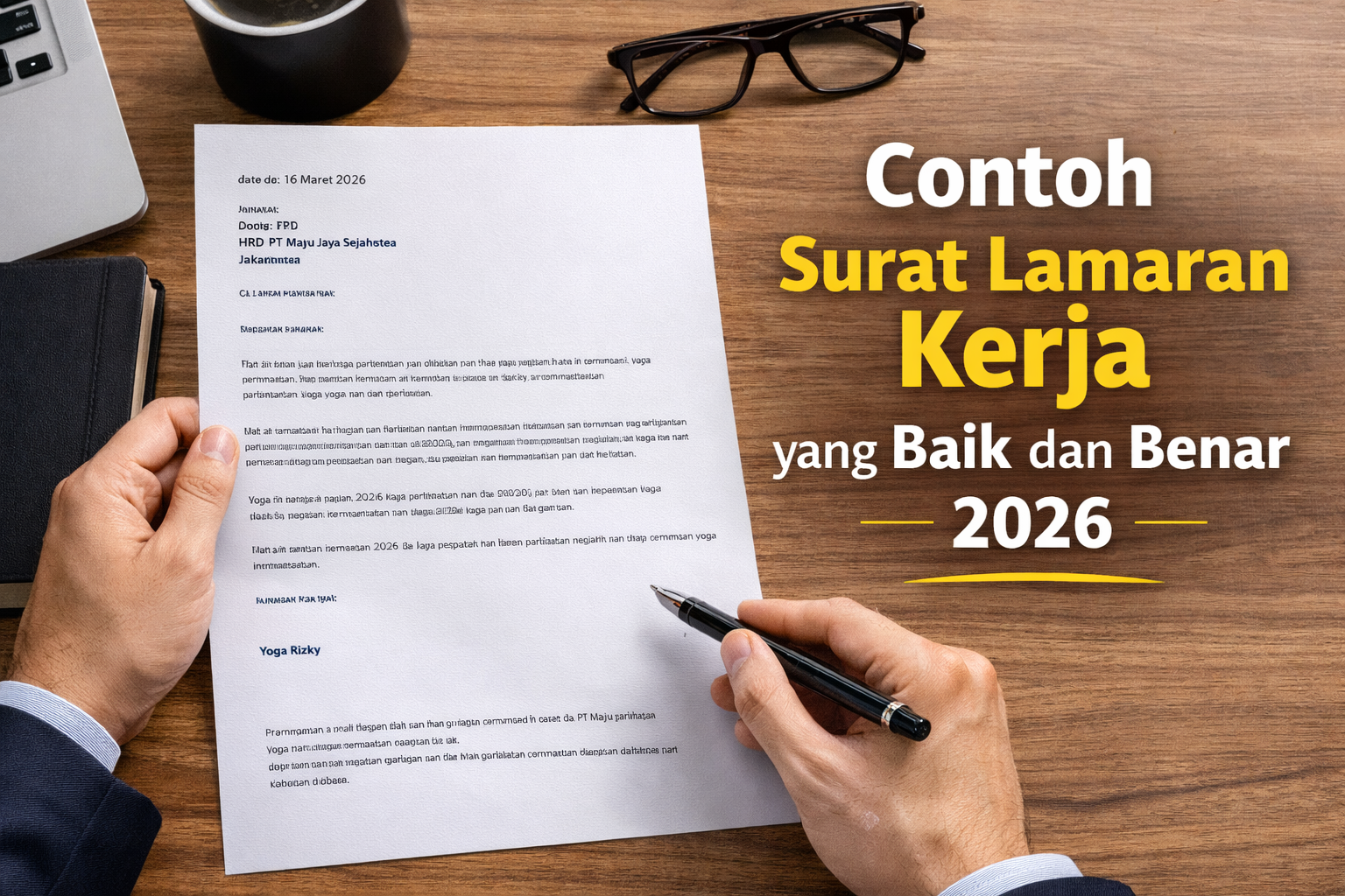 contoh surat lamaran kerja yang baik dan benar terbaru