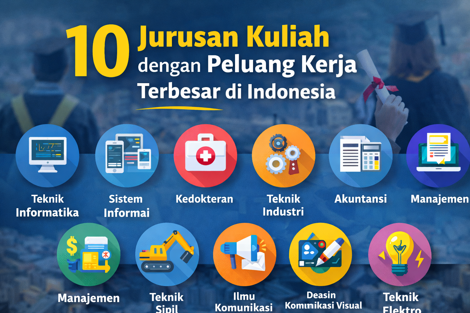 daftar jurusan kuliah dengan peluang kerja terbesar di indonesia