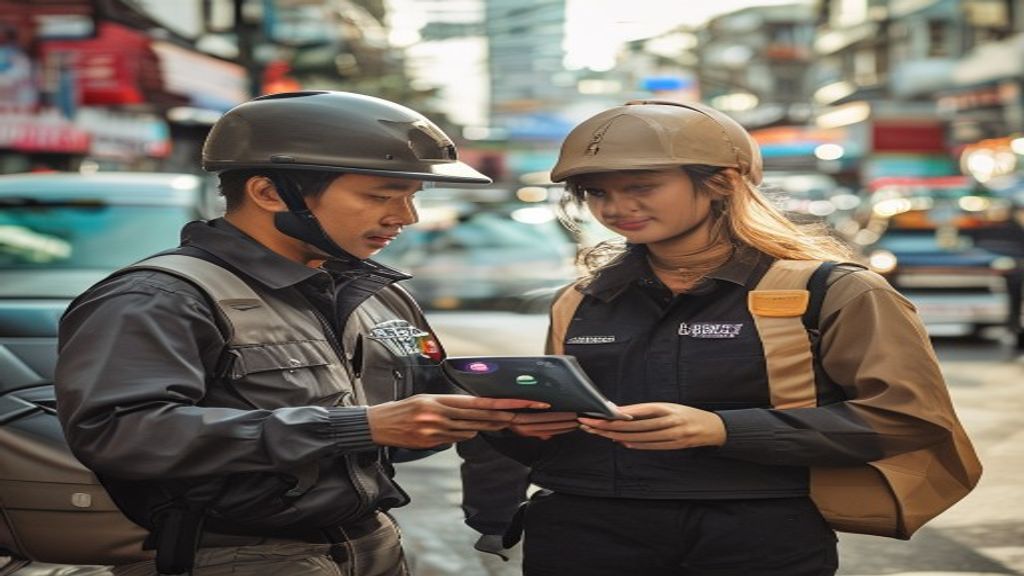 Grafik perbandingan pendapatan bulanan driver ojek online dan kurir paket e‑commerce di Indonesia.