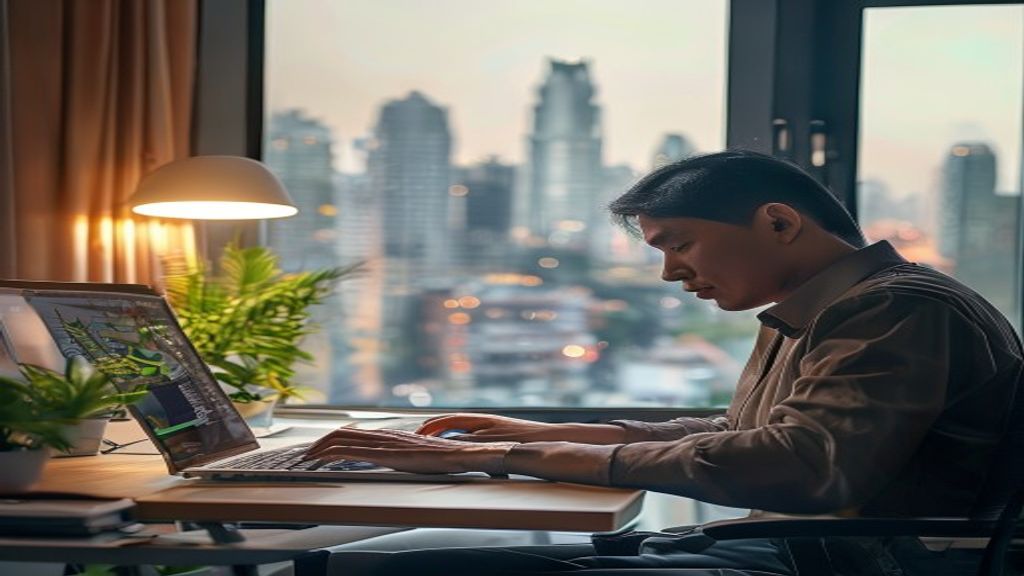 Gambar grafik pendapatan freelance web designer lewat platform luar negeri