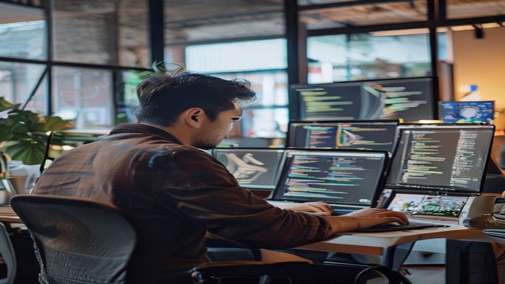 Ilustrasi lowongan kerja full stack developer Laravel dan React JS