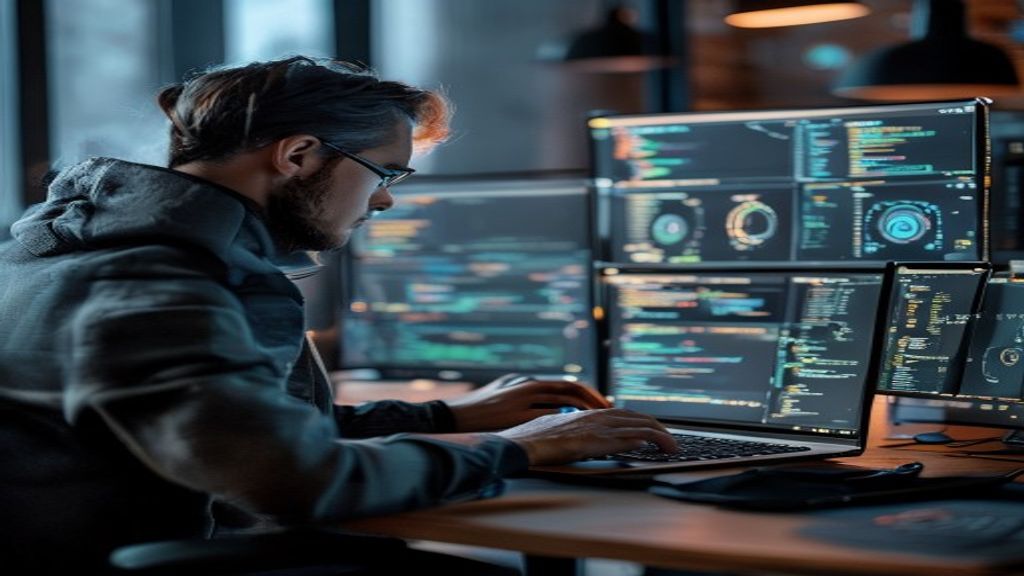 Ilustrasi Security Engineer melakukan penetrasi testing web