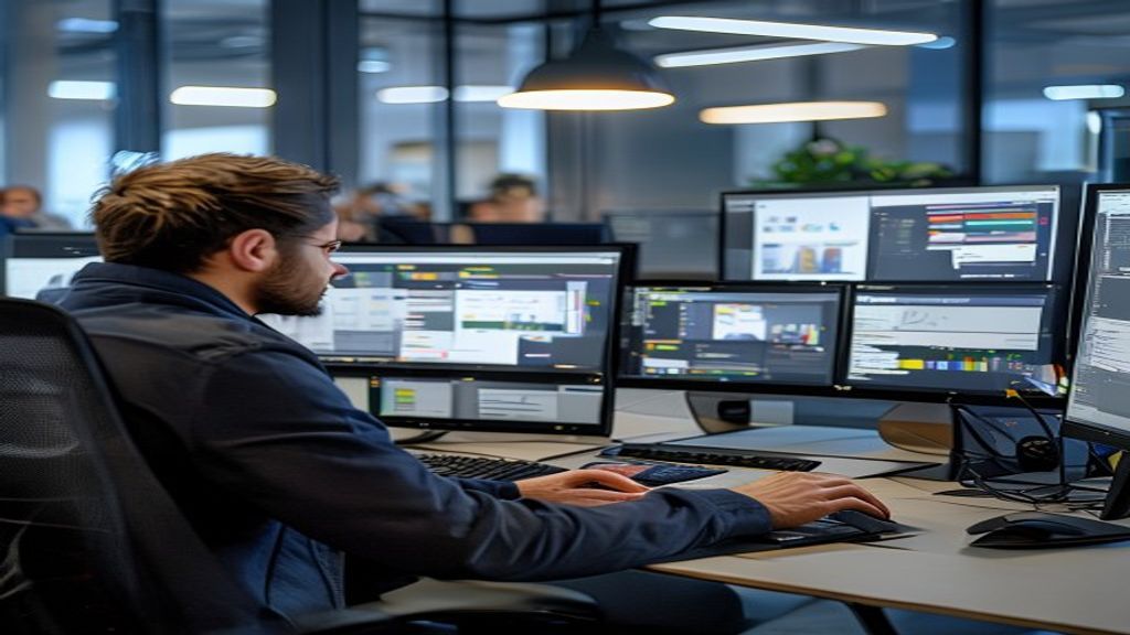 Staff IT helpdesk membantu pelanggan menyelesaikan masalah teknis