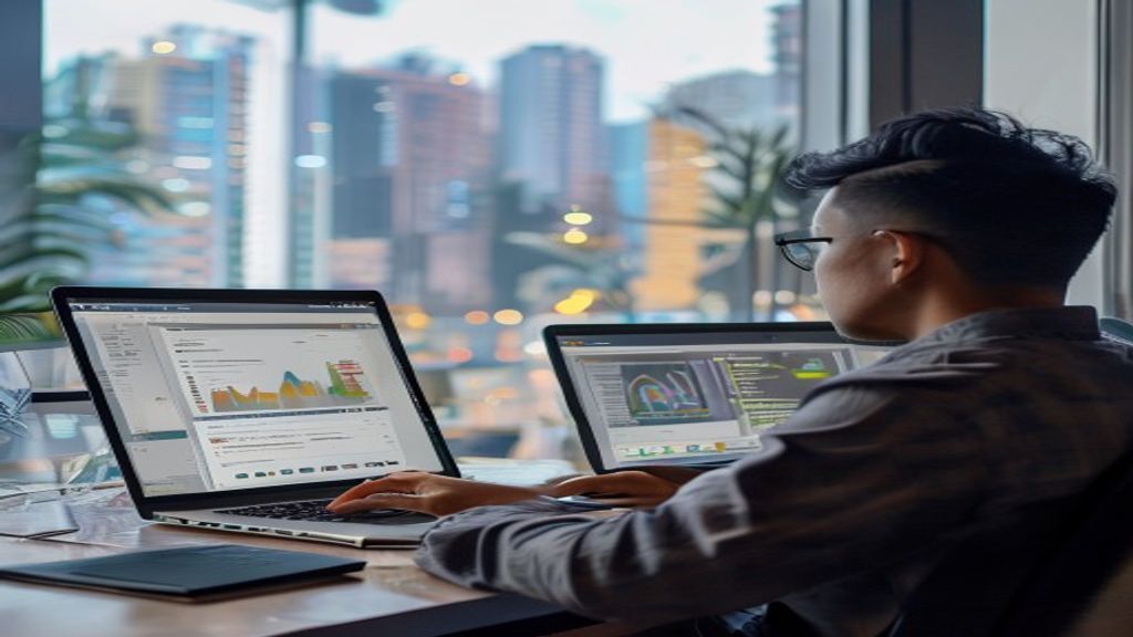 Ilustrasi strategi optimasi kecepatan website bisnis untuk meningkatkan kinerja responsif.